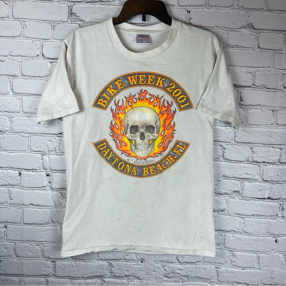 VTG 2001 Bike Week Daytona‎ Beach Florida Mens Medium T Shirt Tee Single Stitch